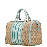グッチ GGキャンバス ハンドバッグ ショルダーバッグ 2WAY 247205 ベージュ ブルー キャンバス レザー レディース GUCCI 【中古】